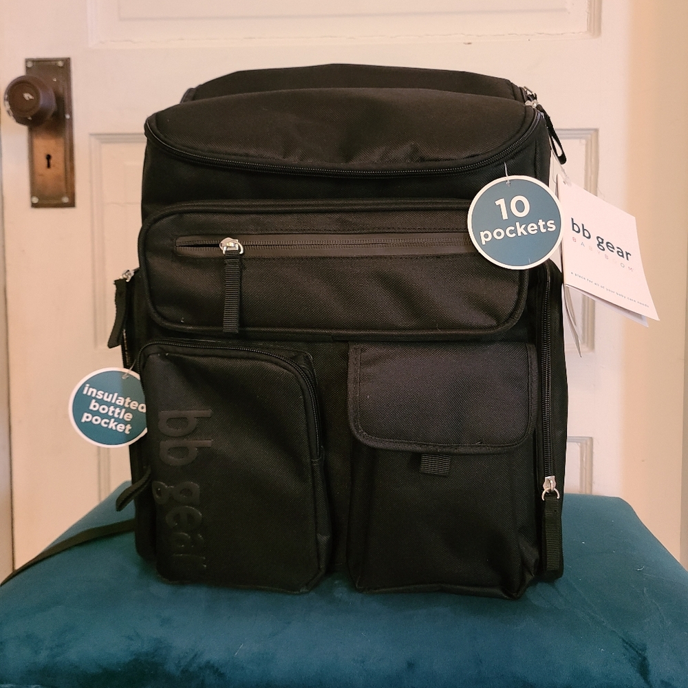 BB Gear Grand Tour Backpack Diaper Bag, Black